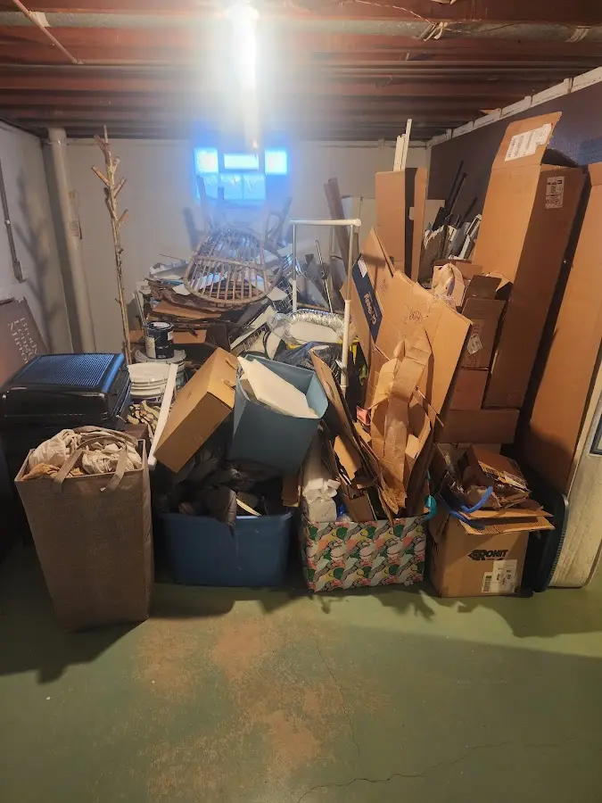 Roll-off dumpster container at job site for Yard Waste Dumpster Rental in Ashland